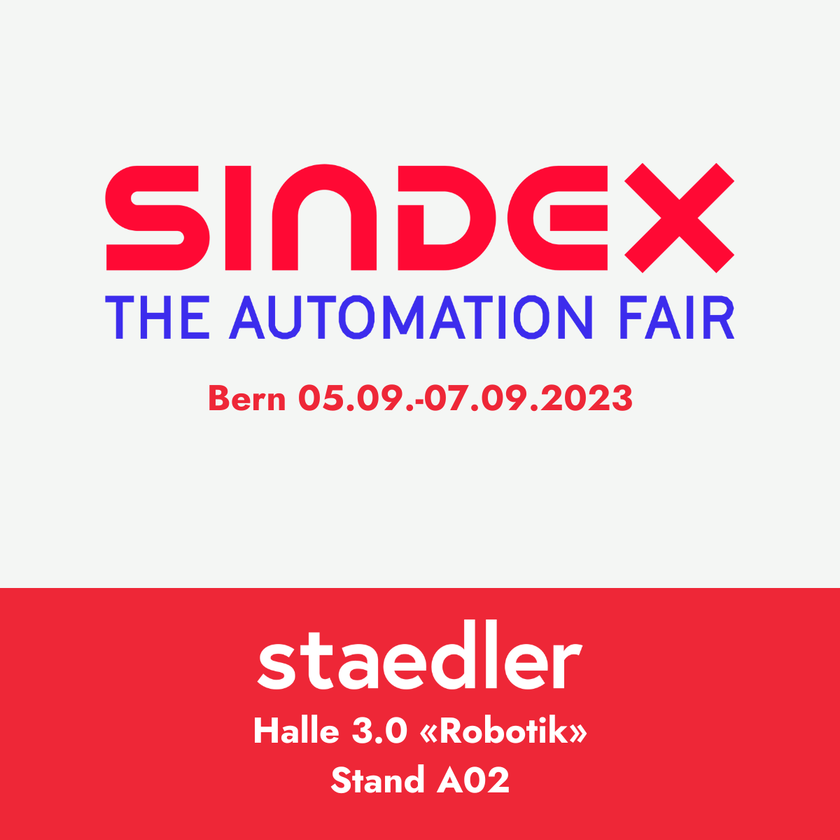 Staedler Automation at Sindex trade fair