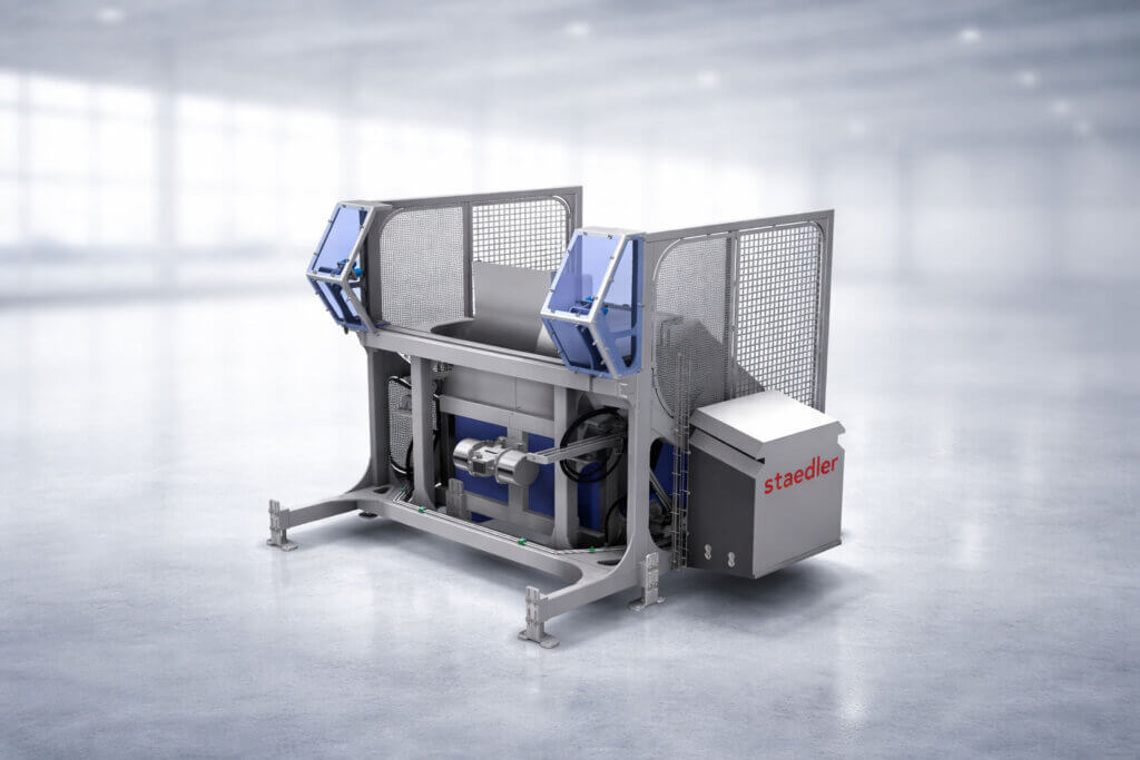 Hebekipper von Staedler Automation in einer Industriehalle