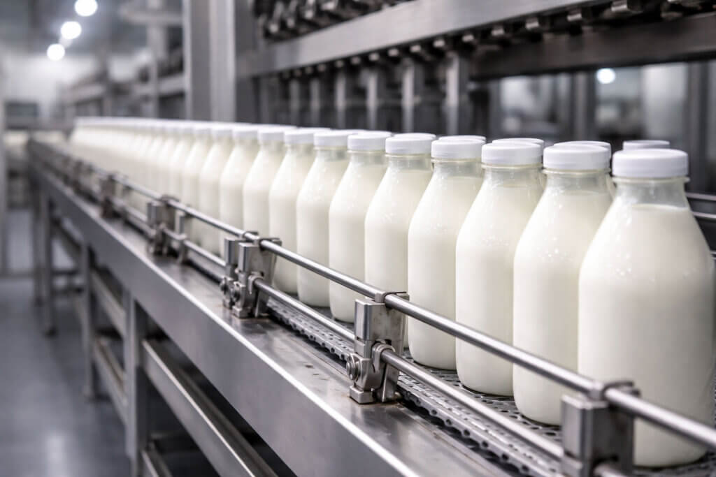 Abfüllanlage in der Milchindustrie Staedler Automation